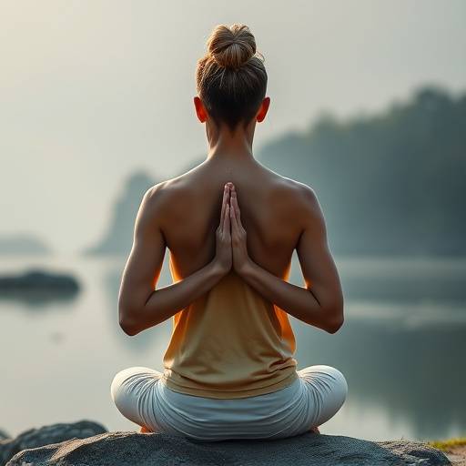 Una persona che pratica mindfulness in un ambiente tranquillo